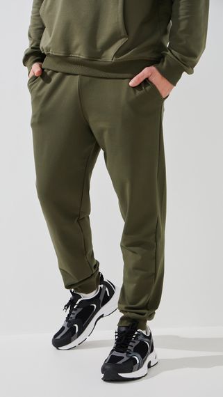 Спортивні штани однотонні чоловічі GENUA G01225-0002 4XL Хакі shop (2000999474002)