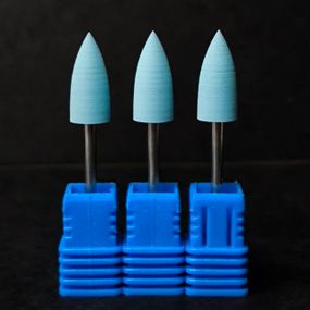 Синій конусний силіконовий полірувальник кутикули (середній)