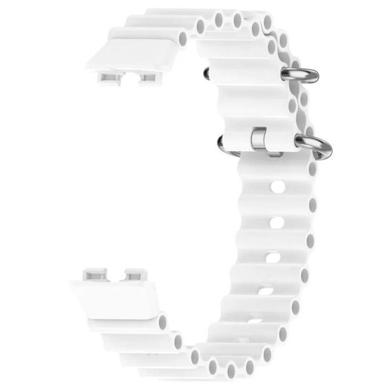 Ремінець Primo Ocean силіконовий для смарт-годинника Huawei Band 10 / Band 9 / Band 8 - White | Зображення 3