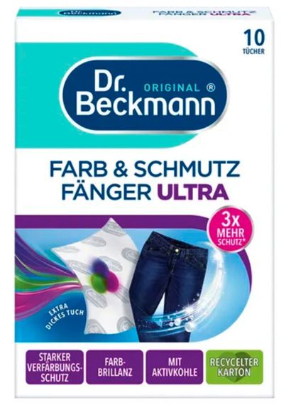 Абсорбувальні серветки для прання линяючих речей Dr.Beckmann Farb&Schmutz Fänger Ultra 10 шт