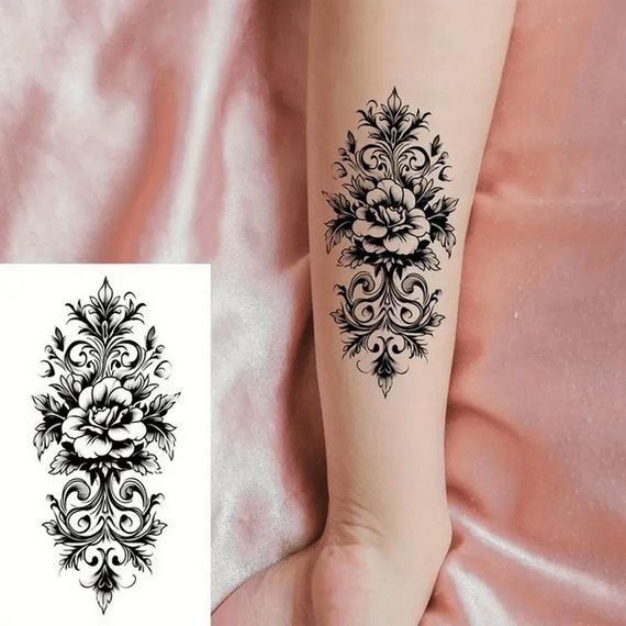 Набор детских временных тату "Черные мини №5" black-tattoo-mini-set-5-T | Зображення 6
