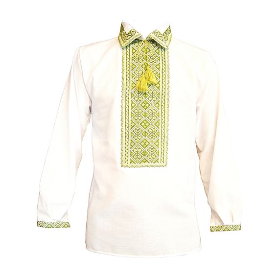 Рубашка Украинская вышиванка 418 цвет белый размер L/XL | Зображення 4
