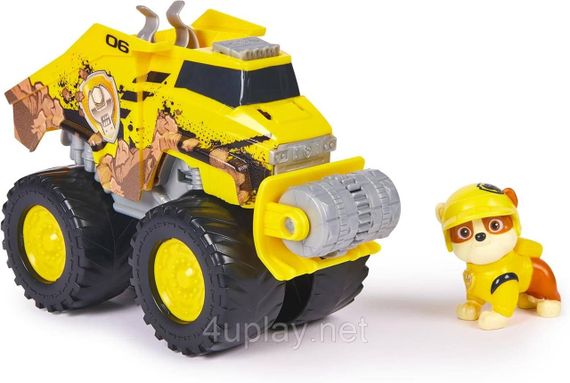 Paw Patrol Rescue Wheels Спасательный бульдозер с водителем Крепыш серии Мега колеса Щенячий патруль Оригинал | Зображення 2