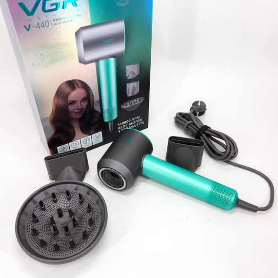 Фен для дома и салона VGR V-440, Функциональная щетка для сушки Малошумный фен укладки волос YN-87 | Зображення 2