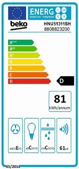 Вытяжка Beko встраиваемая HNU51311SH | Зображення 8