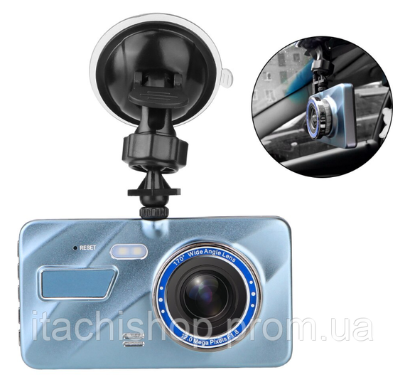 Видеорегистратор для автомобиля c задней камерой Dual Lens A10/F9/V2 Full HD 1080 H31 3,5 дюйма | Зображення 6