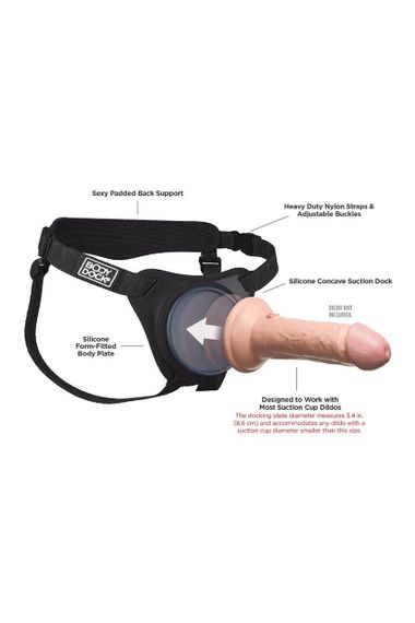 Трусики для страпона Pipedream Body Dock Elite чёрные sexstyle | Зображення 2