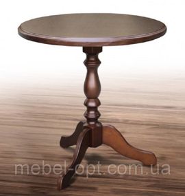 Круглый деревянный кофейный стол Одиссей, светлый орех D 67,5 см