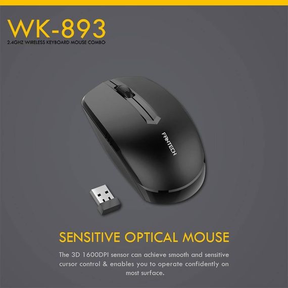 Бездротова клавіатура і миша з компактним дизайном XPRO WK-893 (39132-01_714) | Зображення 8