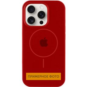 Чохол Silicone Case Full Protective (AA) with MagSafe для Apple iPhone 16 Plus (6.7") Червоний / Deep Red