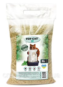 Наполнитель для кошачьего туалета Top Cat Tofu соевый тофу с ароматом мяты 6 л TCT 80514
