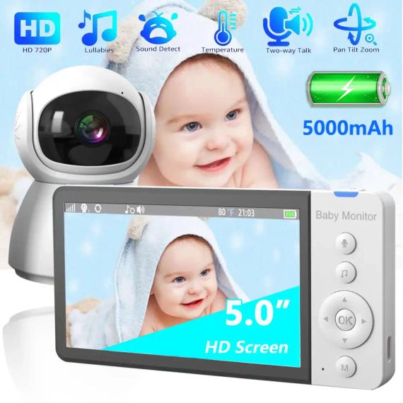 Цифровая видеоняня радионяня baby monitor hd screen mini nyana | Зображення 1