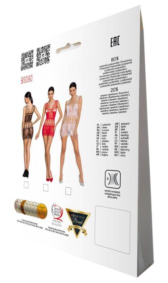 Бодістокінг мінісукня з метеликами Passion BS090 One Size red Sex Aura | Зображення 6