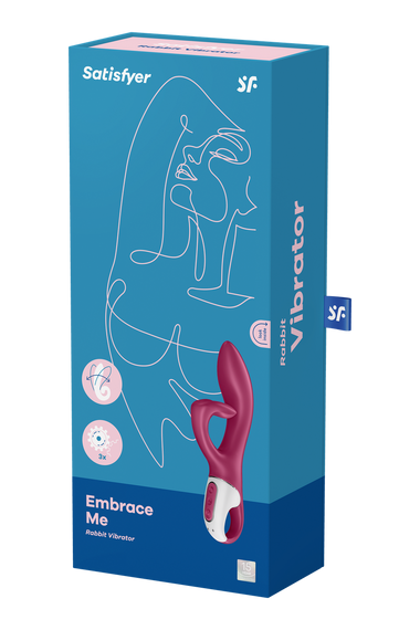 Гибкий двойной вибратор SATISFYER EMBRACE ME бордовый sexstyle | Зображення 6