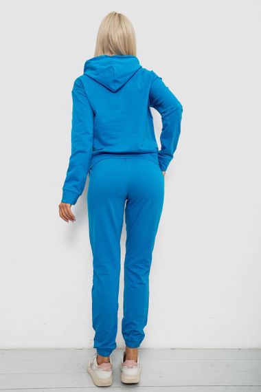 Спортивний костюм жіночий двонитка, колір джинс, 214R1419-002 | Зображення 3
