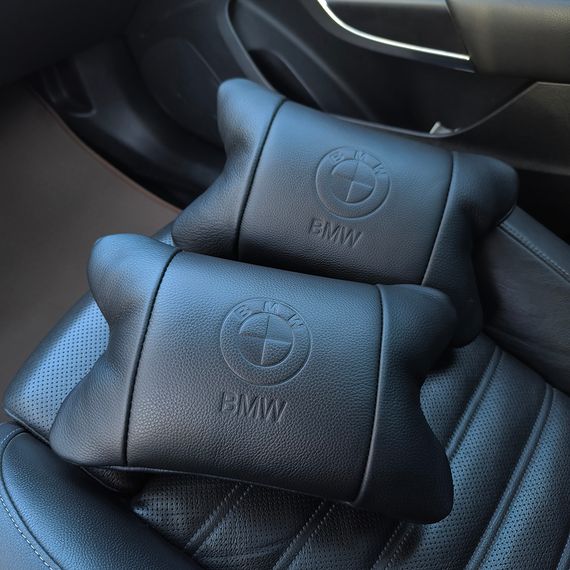 Подушка для комфорта в авто BMW БМВ, Подушка под голову для поездок на подголовник в авто RD-66