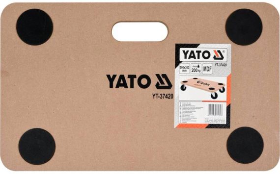 Тележка платформа 500х300х18 мм 4 колеса х 75 мм до 200 кг YATO YT-37420 | Зображення 2