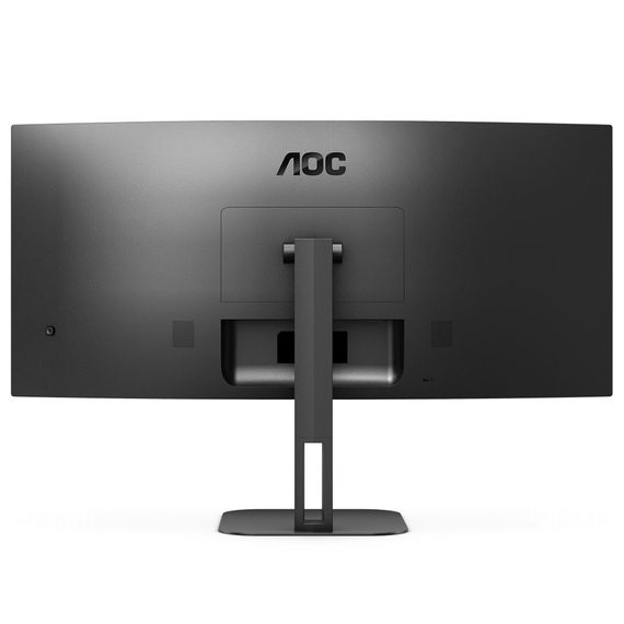 TFT 34" AOC CU34V5C/BK, WQHD, VA, 100Гц, 1 мс, вигнутий, HDMI, DP, USB-C, USB-hub, колонки, чорний | Зображення 1