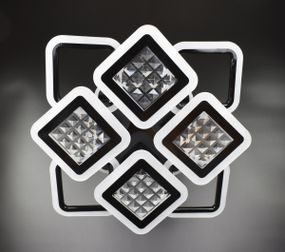 Люстра світлодіодна стельова LED світильник для квартири на стелю лед з пультом 26122 Чорний 11х54х62 см.