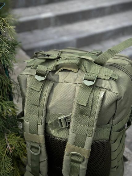 Тактичний рюкзак військовий олива з прапором Сша Olive Usa штурмовий армійський рюкзак 45Л | Зображення 2