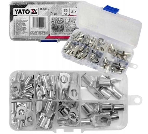 Набір наконечників кабелів SC6-6 - C25-8 65 штук YATO YT-068915