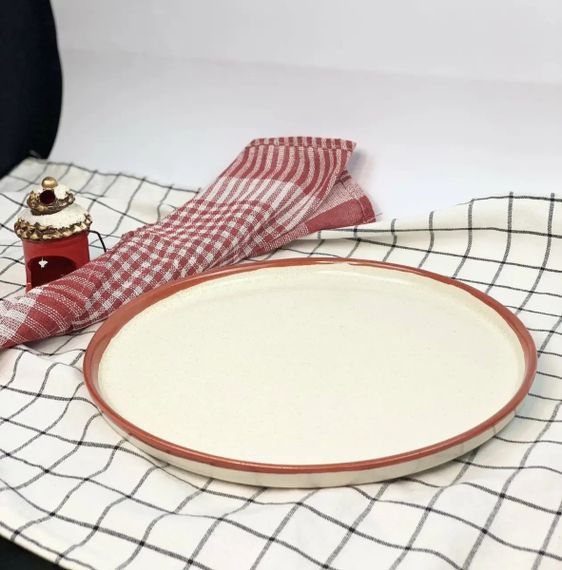 Тарілка з бортиком Декор Кераміка Cappuccino Red КР-290 29 см | Зображення 2