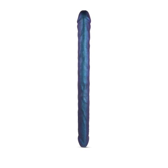 Фалоімітатор подвійний Strap-On-Me DOUBLE DONG REALISTIC DILDO — SNAKY METALLIC COLOR Sex Aura