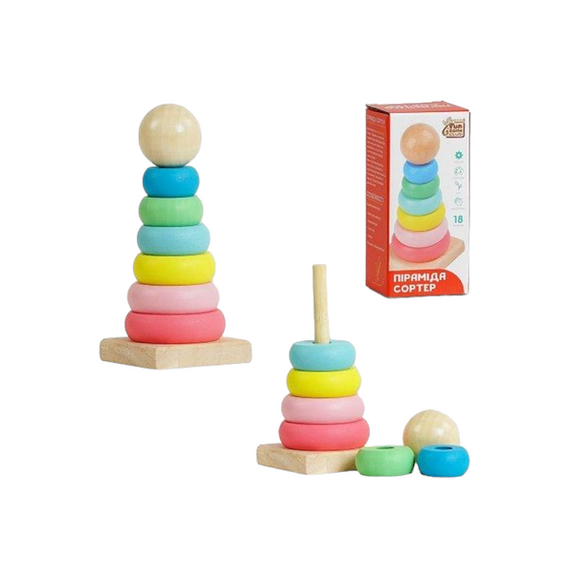 Игрушка развивающая Деревянная пирамидка 61413