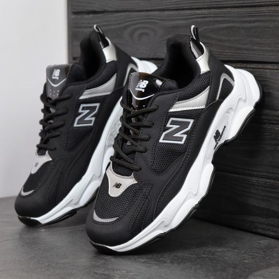 Кросівки New Balance замш/шкіра/3D сітка колір чорний, білий | Зображення 1