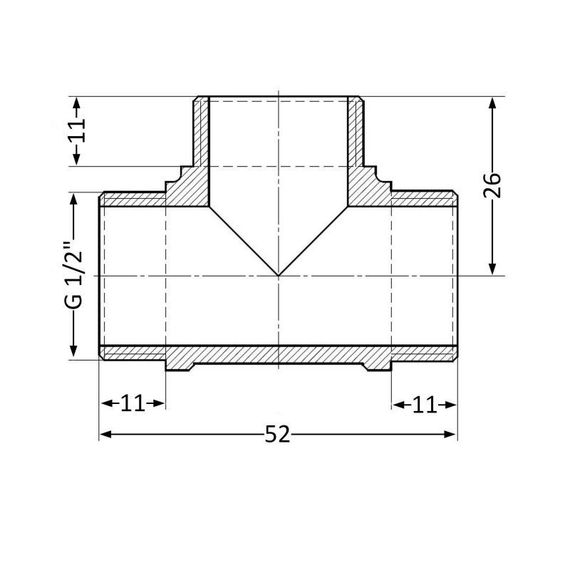 Тройник Thermo Alliance Standart 1/2" НР SD41215 | Зображення 1