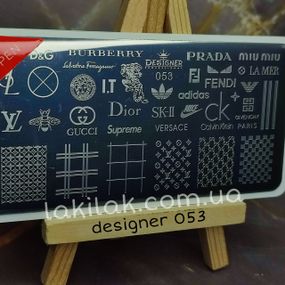 Пластина 053 для стемпінгу Designer Professional (12х6см)