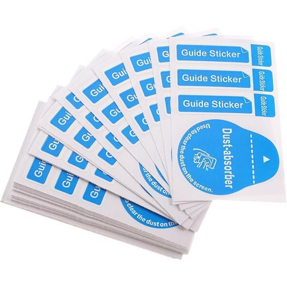 Стикери (3+1) для поклейки захисного скла ( 200 шт.) Синій