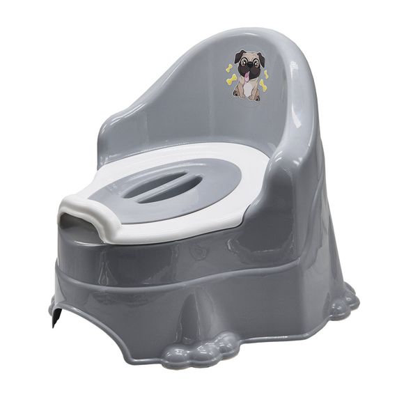 Горшок детский с крышкой 5163TXK(Grey) пластик, серый