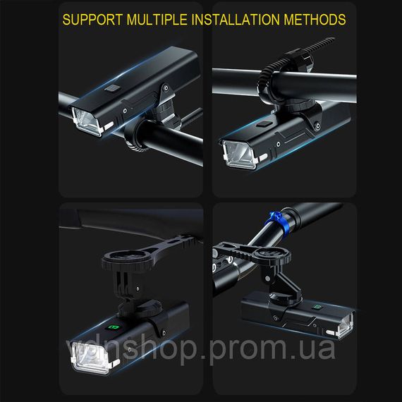 Велосипедный фонарь с защитой от влаги Q06 310LM, Фонарь для велосипеда с защитой от воды IE-28 | Зображення 6