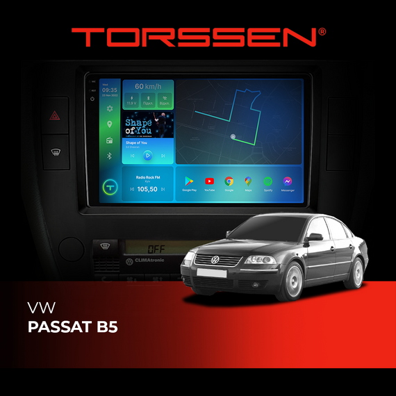 Штатна магнітола 2K Torssen VW Passat B5 F96128 4G Carplay DSP