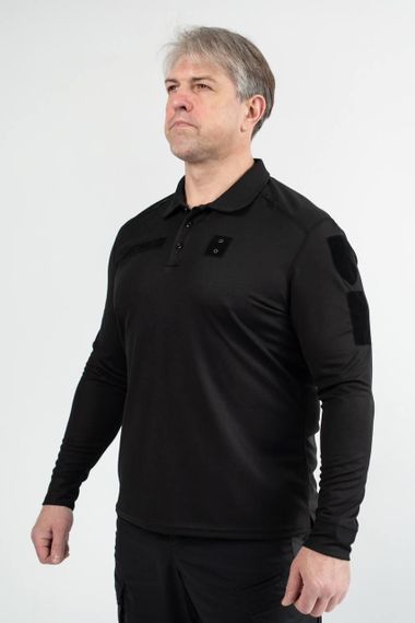 Поло чорне Coolpass Black довгий рукав Military Поліція | Зображення 3