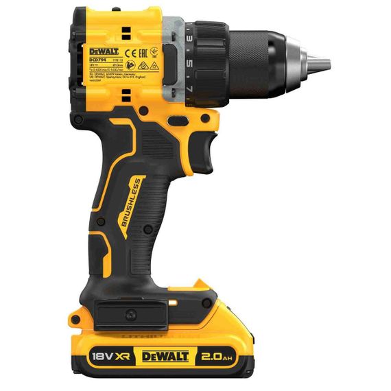 Дрель-шуруповёрт аккумуляторная бесщёточная DeWALT DCD794D2T | Зображення 3