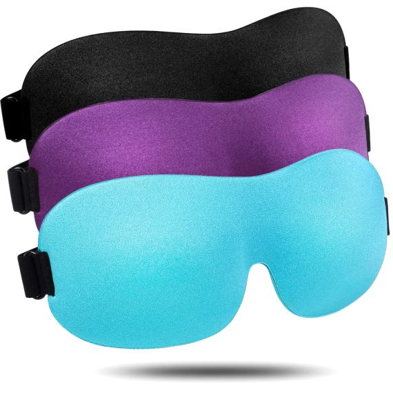 Маска для сна Lonfrote 3D с глубоким формованием, легкая и удобная маска для глаз, супермягкий материал (черны