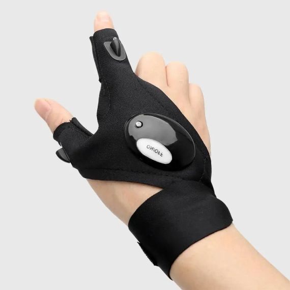 Рукавичка з вбудованим ліхтариком Glove Light, 1 шт., Чорний/Рівчатки з ліхтариком | Зображення 6