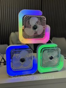 G-Вентилятор Квадратный Ночник аккумуляторный от USB с подсветкой