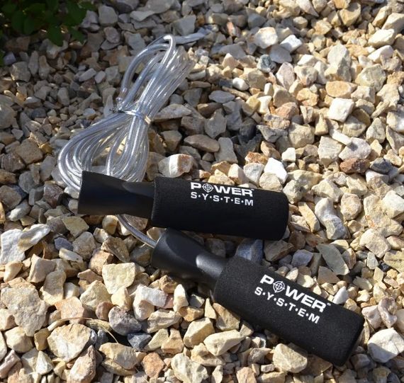 Скакалка швидкісна з підшипниками Power System PS-4004 Speed Jump Rope 2,8 м (PS-4004_Black-Steel) | Зображення 1