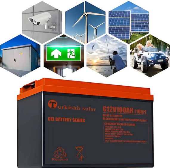 Гелевый аккумулятор BATTERY GEL Turkishh Solar 12V 100 Ah | Зображення 2