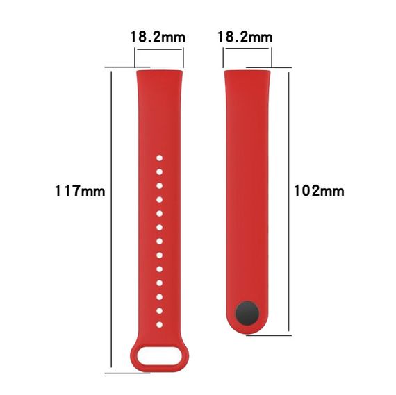 Силиконовый ремешок Primo для фитнес браслета Xiaomi Redmi Smart Band Pro (M2101B1 / BHR5501GL) - Red | Зображення 3