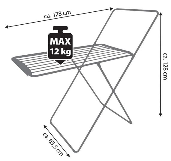 Сушарка для білизни підлогова Casa Si City Plus 10m Black (CS92287C03E) | Зображення 3