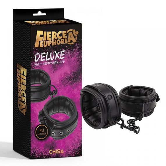 Поножі Chisa Fierce Feuphoria Deluxe зі штучної шкіри, чорні Sex Aura
