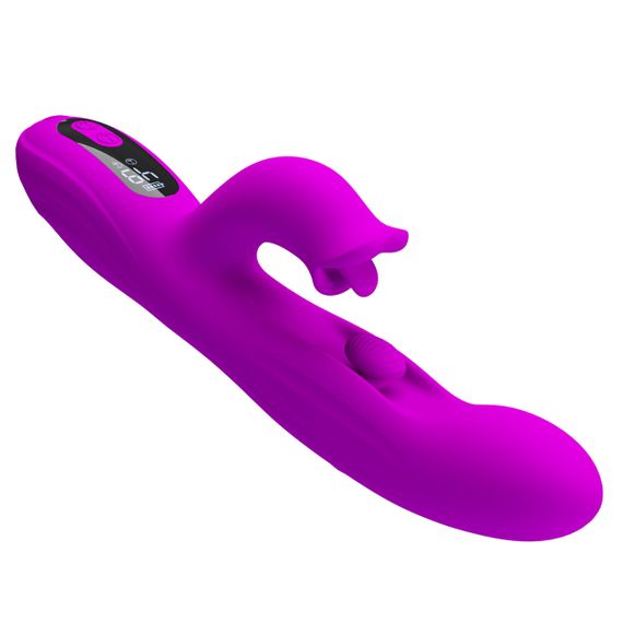 Вибратор-кролик PRETTY LOVE Yalanda Purple, силикон, фиолетовый, качательные движения и вибрация Sex Aura | Зображення 5