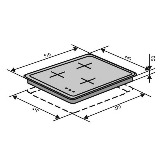 Газова поверхня Ventolux HG430-G3G CS (BK) чорне скло газ контроль | Зображення 5