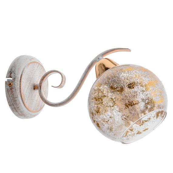 Бра настенное накладное классическое BKL-596W/1 E14 WH/G