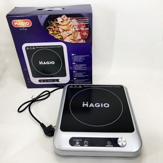 Маленька електрична плитка Magio MG-145 2000 Вт, Портативна плита електро, Комфорочна електроплита FR-84 | Зображення 3