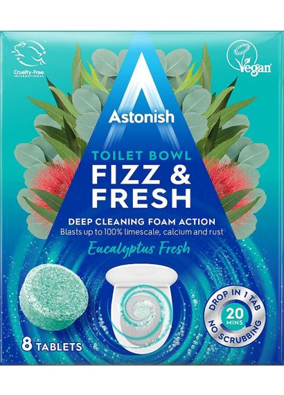 Таблетки для чищення унітазу Astonish Toilet Bowl Fizz&Fresh Eucalyptus Fresh 8шт